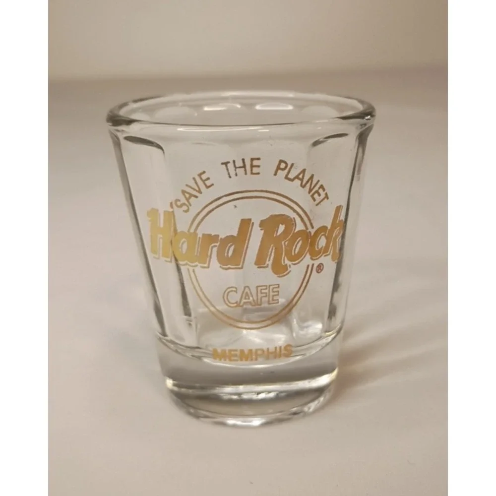 Hard‎ Rock Cafe Memphis Shot Glass Made in USA Souvenir Save the Planet